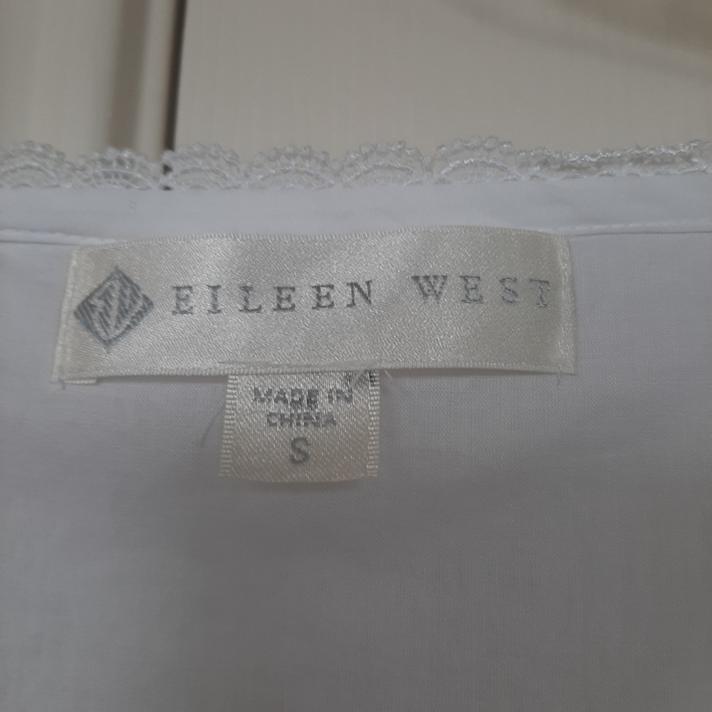 Eileen West, White, Pullover, Long Sleeve, Lightweight Nightgown, Size Small - Picture 3 of 8